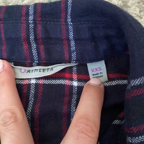 Plaid long sleeve button down tunic - Picture 3 of 6